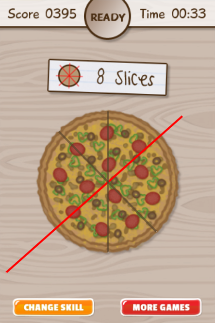 Dividindo a pizza: jogo educativo