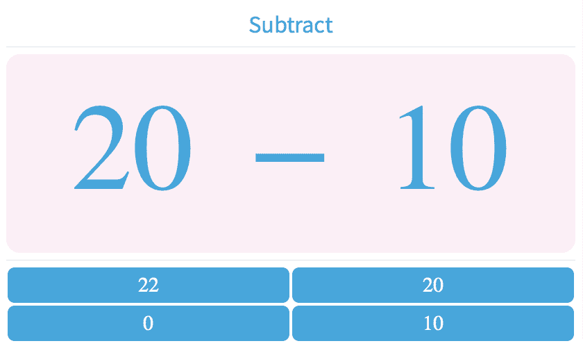 subtraction practice with math games